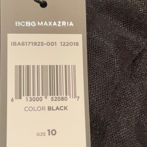 Black strapless BCBGMAXAZRIA tulle gown - Picture 3 of 3